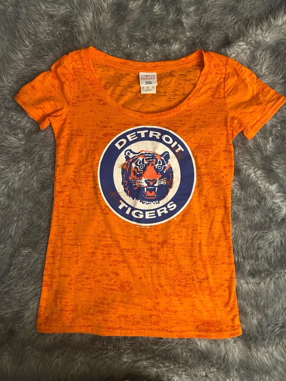 Detroit Tigers Orange Graphic Tee NWOT